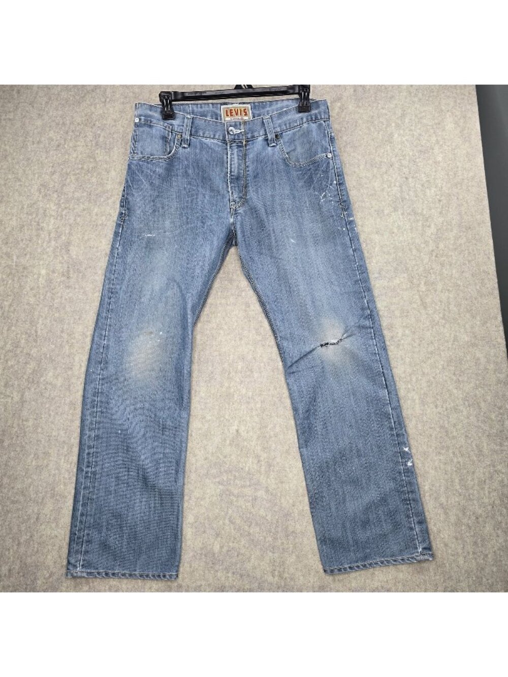 Levis 514 Slim Straight Mens Jeans W36 L30 Blue Cotton Denim Casual Wear